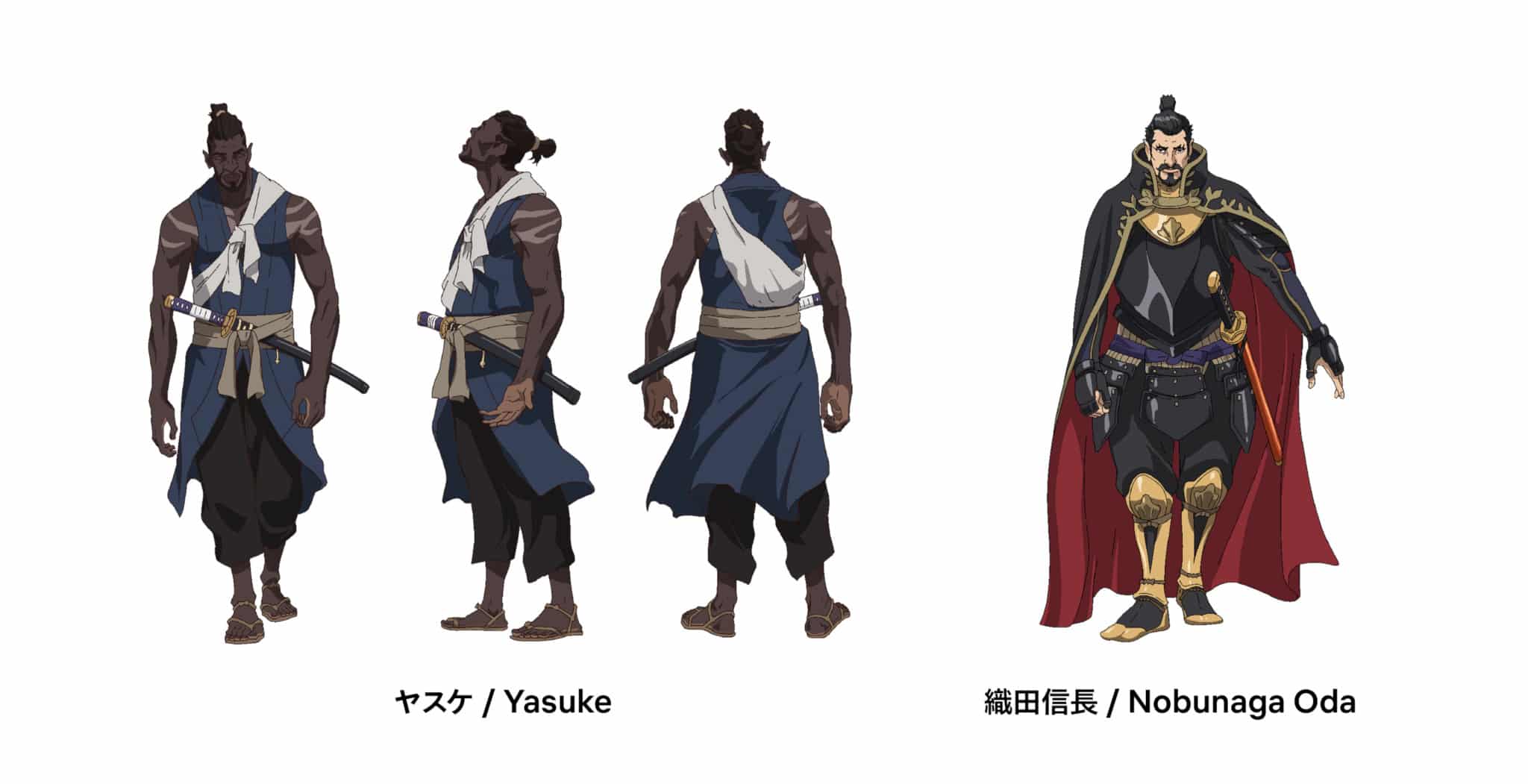 Character Design des personnages de anime Yasuke