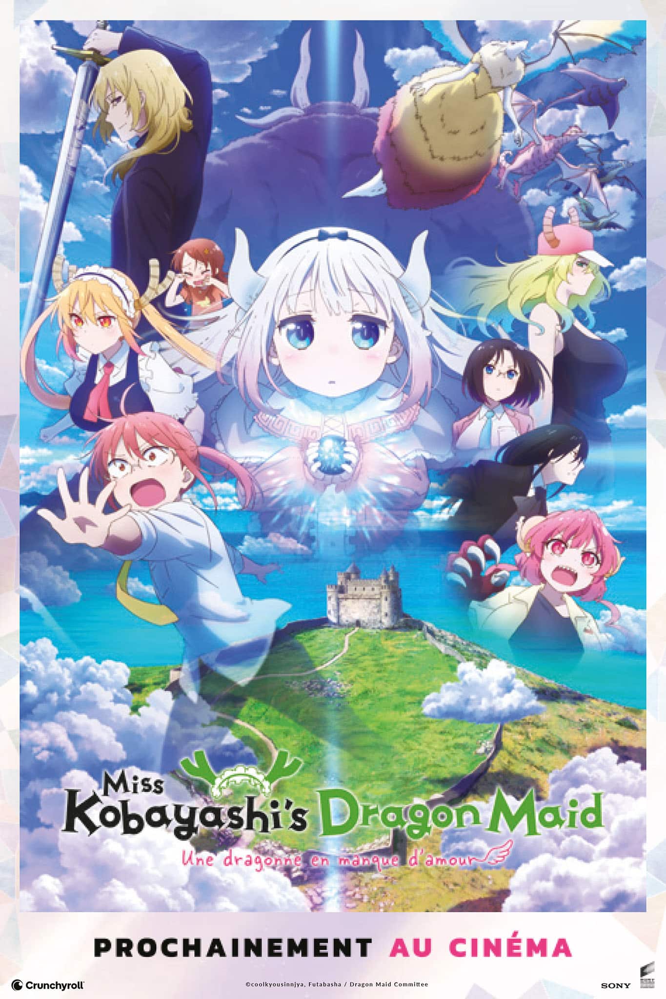Affiche française du film Miss Kobayashi's Dragon Maid : Une dragonne en manque d’amour.