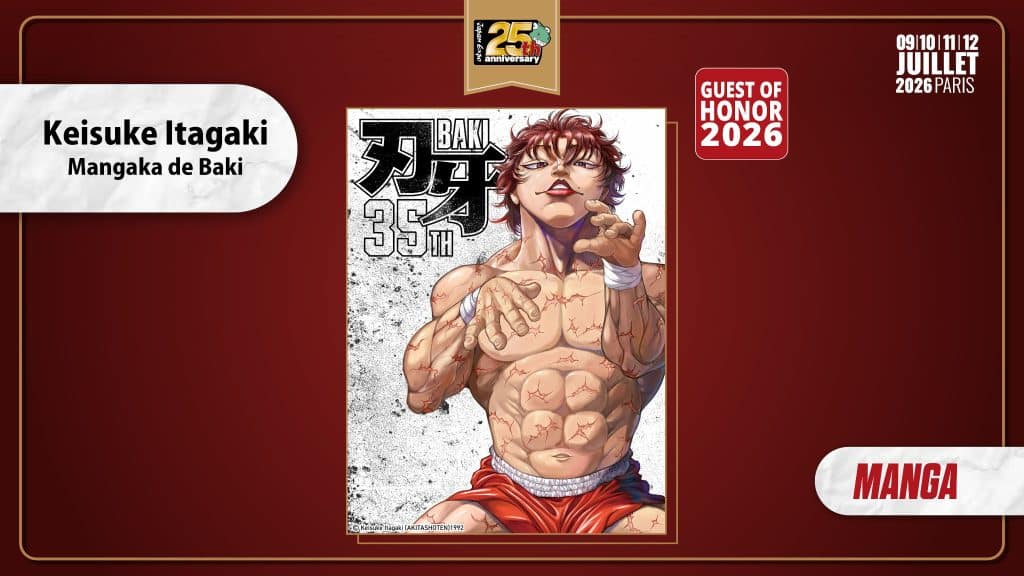 Annonce de la présence de Keisuke Itagaki à Japan Expo Paris 2026.