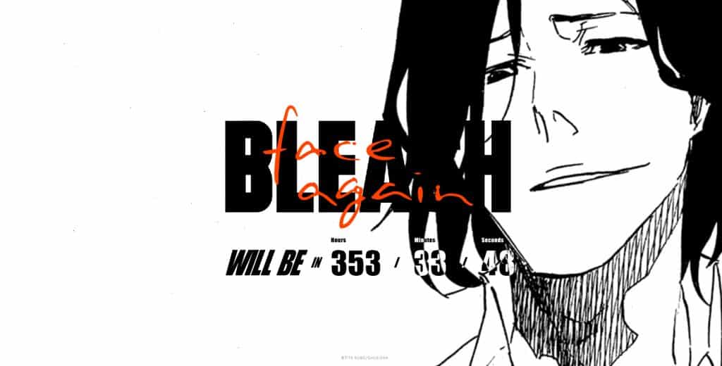 Compte à rebours avant le lancement du projet des 20 ans de Bleach : Bleach Face Again