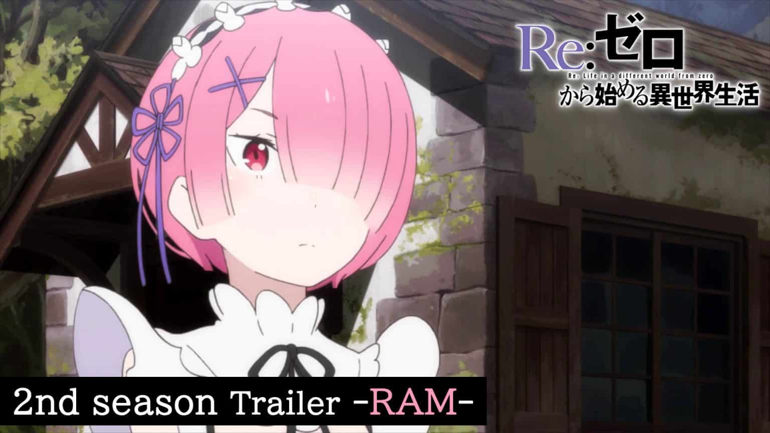 Re:Zero Saison 2 | Un Trailer Spécial Ram Dévoilé - AnimOtaku
