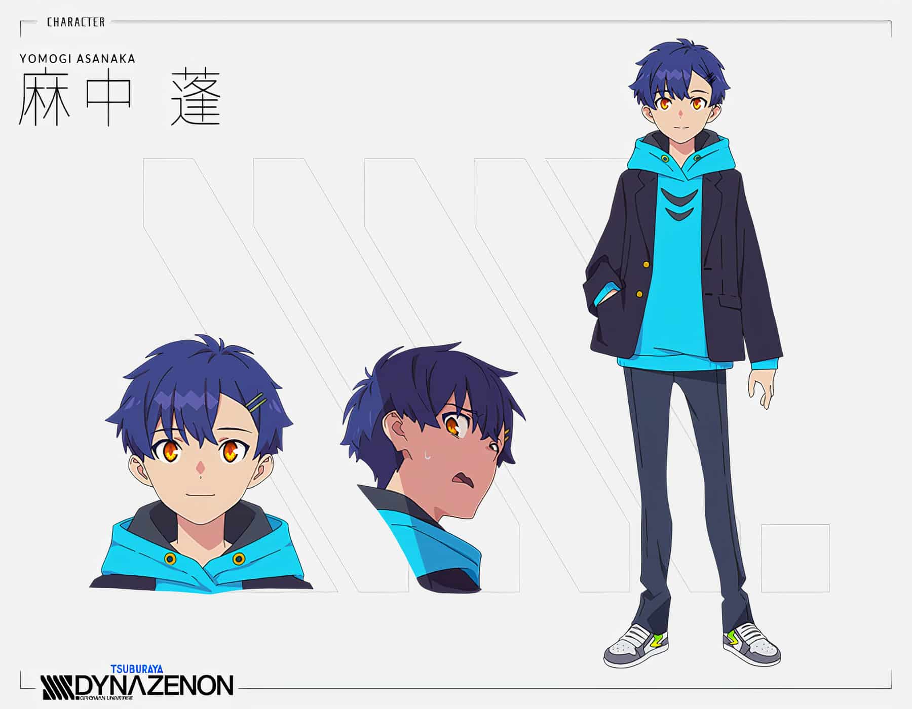 Chara Design de Yomogi Asanaka, l'un des personnages principaux de l'anime SSSS.DYNAZENON