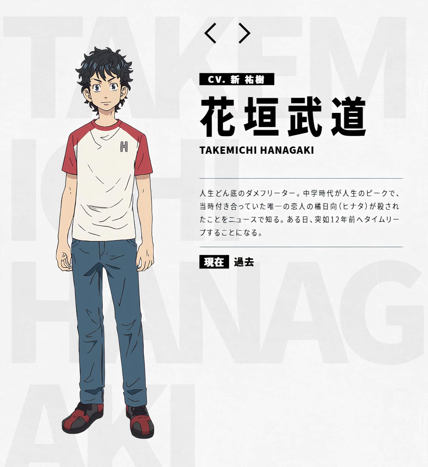 Chara Design de Takemichi Hanagaki pour anime Tokyo Revengers