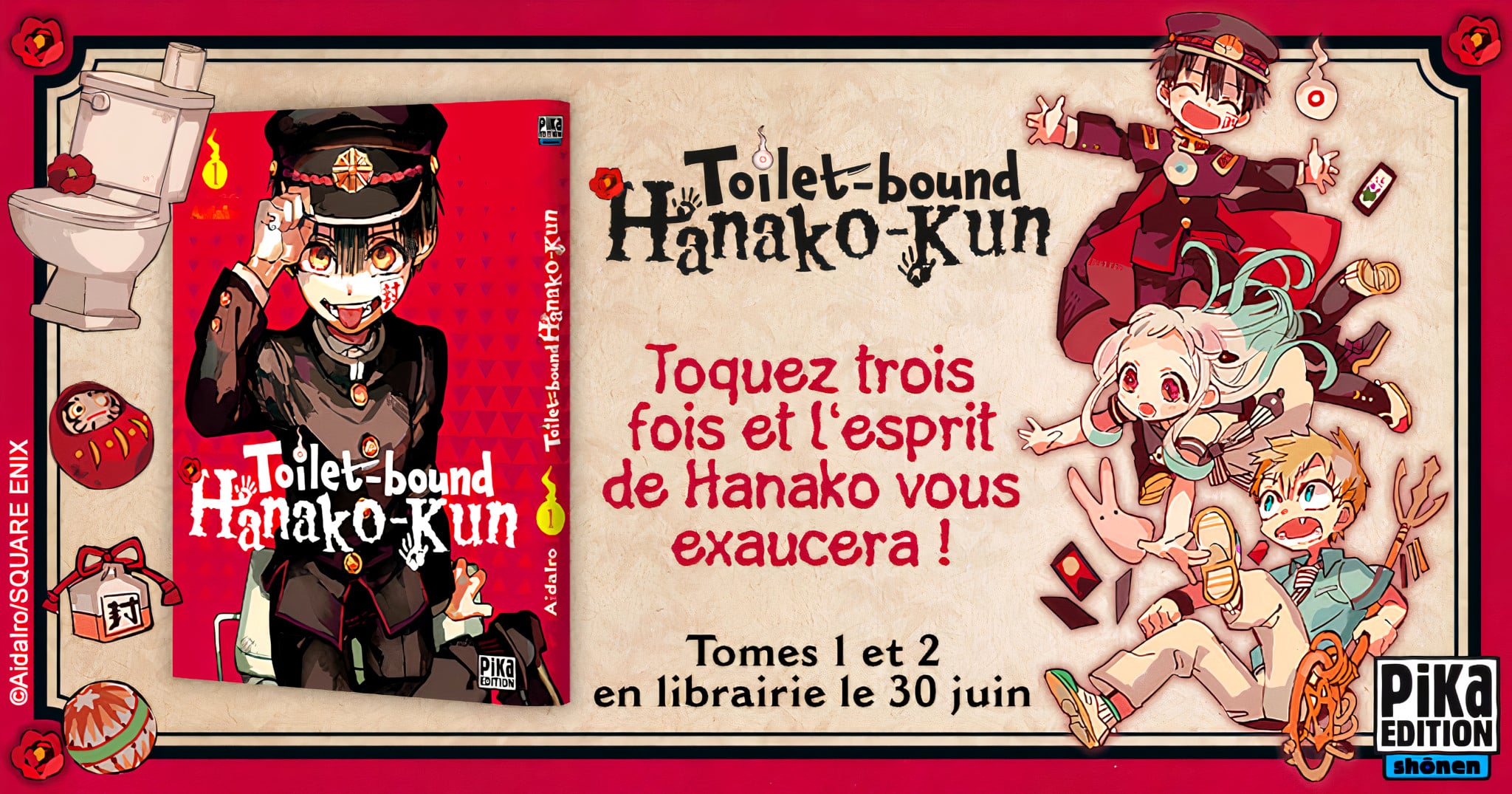 Annonce du manga Toilet-bound Hanako-kun en France aux éditions Pika