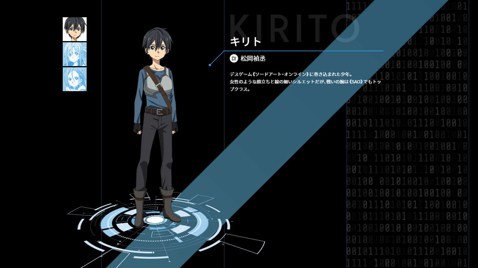 Design de Kirito pour film Sword art online Progressive