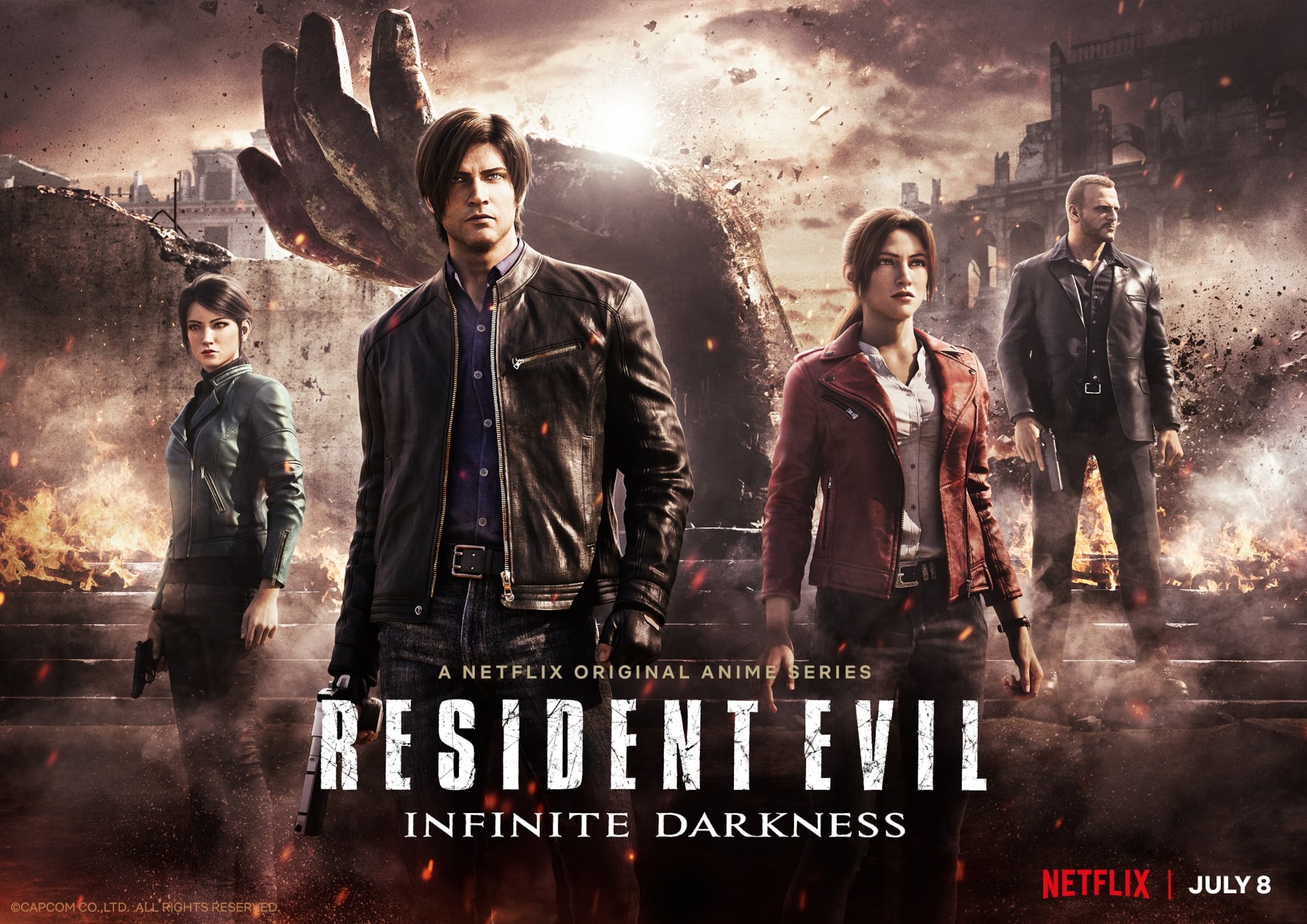Annonce de Resident Evil : Infinite Darkness parmi les animes de été 2021
