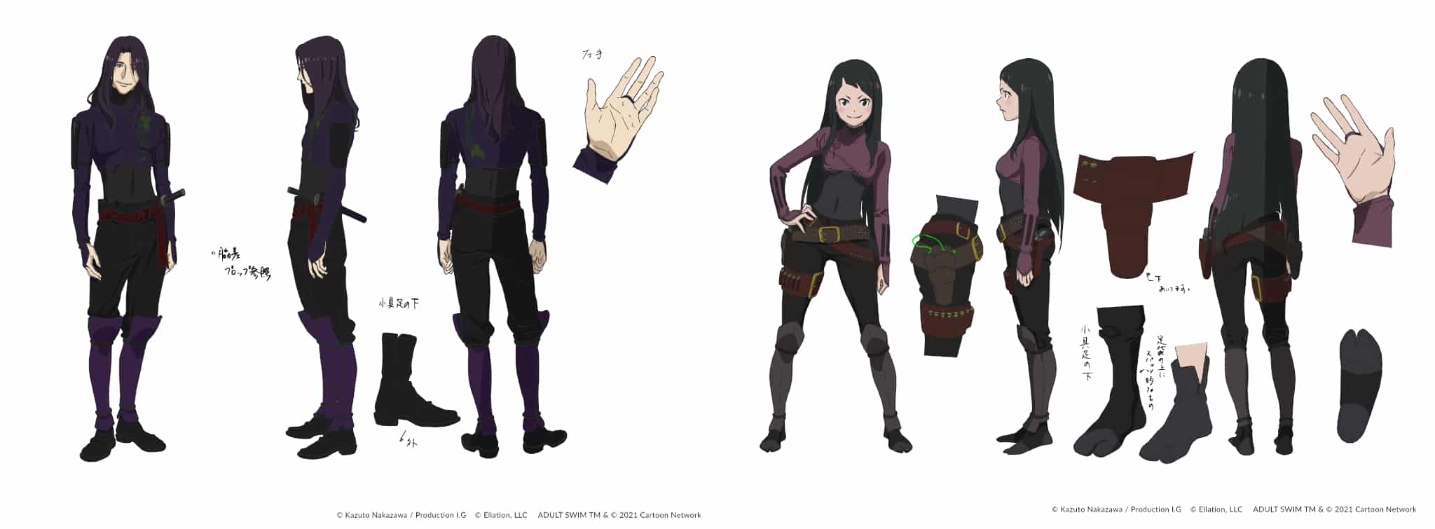 Chara Design de Shitan et Karin pour anime Fena : Pirate Princess