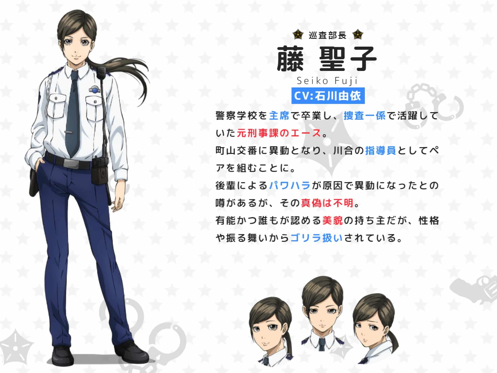 Chara Design de Seiko Fuji pour anime Police in a Pod