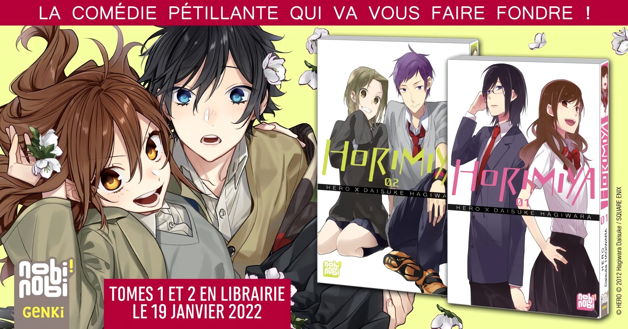 Annonce de la date de sortie du manga Horimiya en France chez nobi nobi !