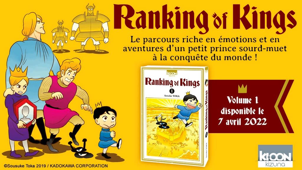 Annonce de la date de sortie du manga Ranking of Kings en France