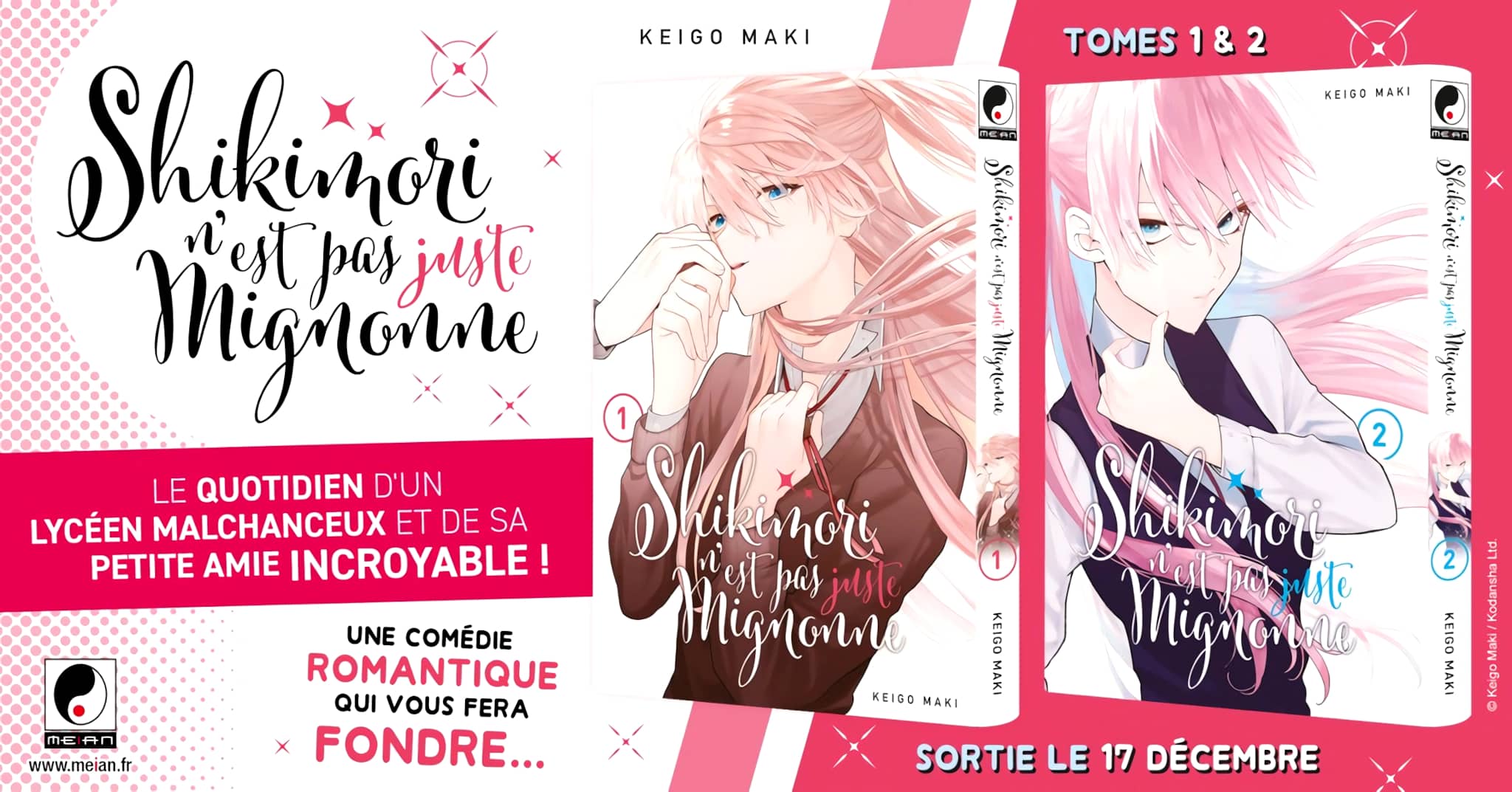 Annonce du manga Shikimori Nest pas juste mignonne en France aux éditions Meian