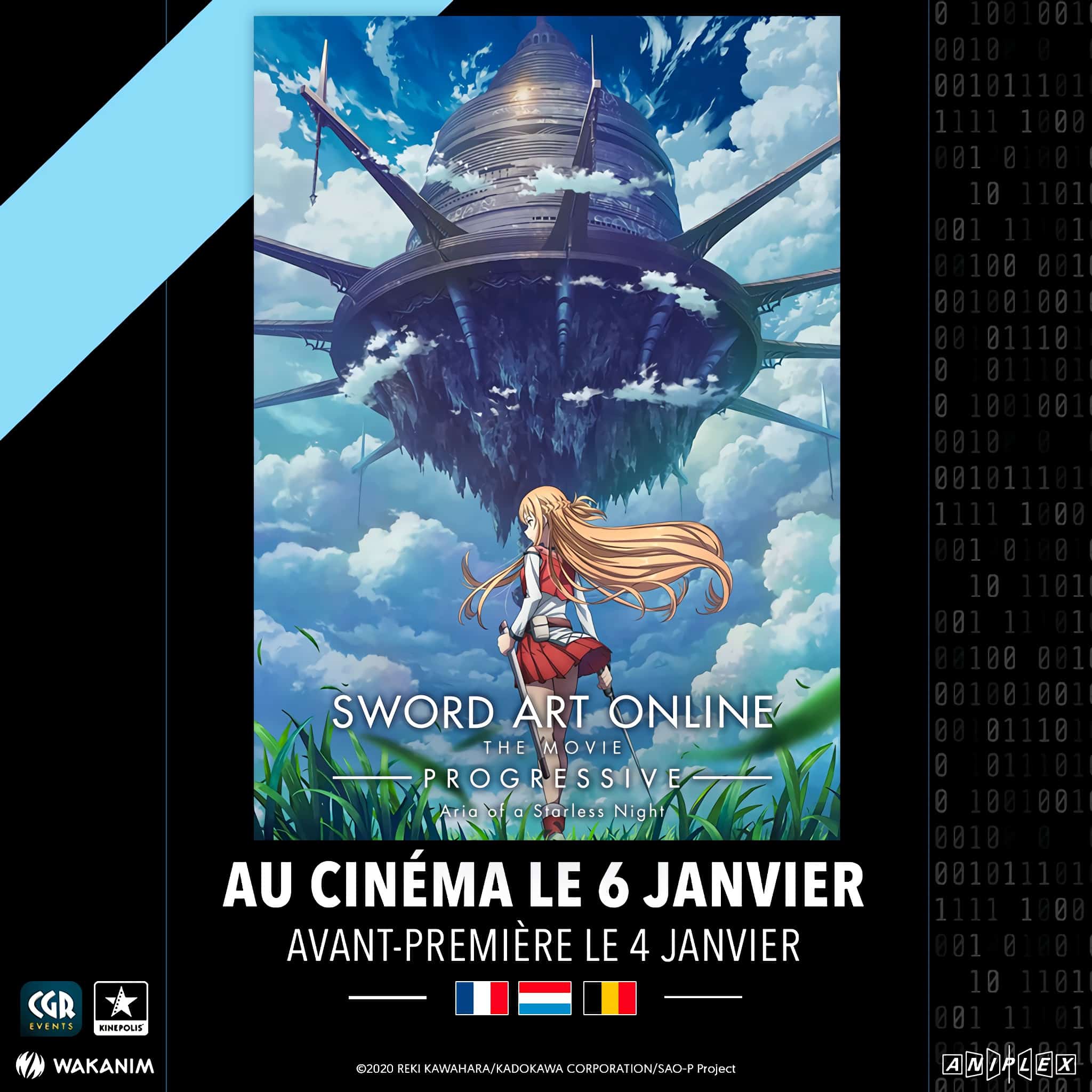 Annonce de la date de sortie du film Sword Art Online : Progressive en France