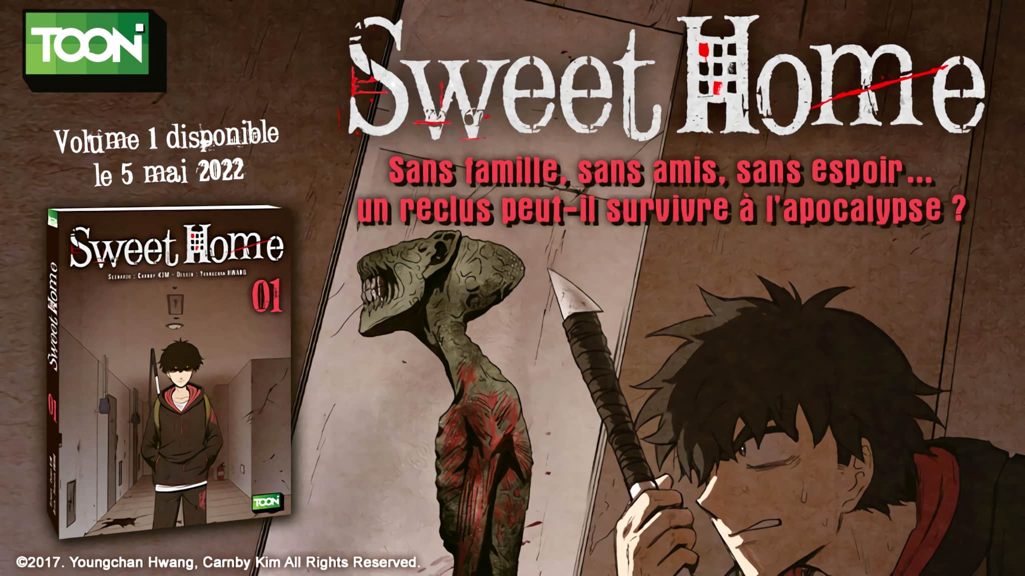 Annonce du webtoon / manga Sweet Home en France chez Ki-oon