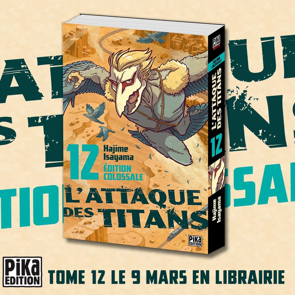 Annonce de la date de sortie du tome 12 du manga Lattaque des titans édition colossale