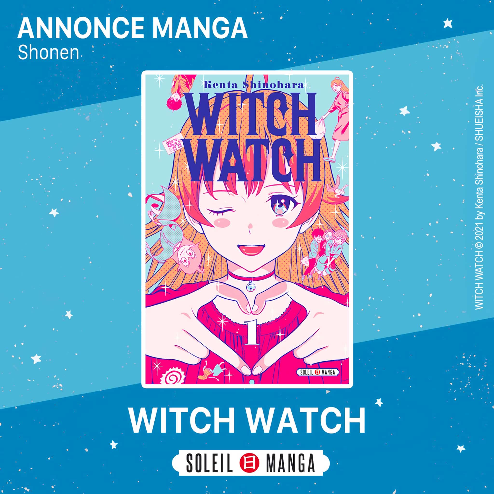 Annonce de la date de sortie du manga Witch Watch en France