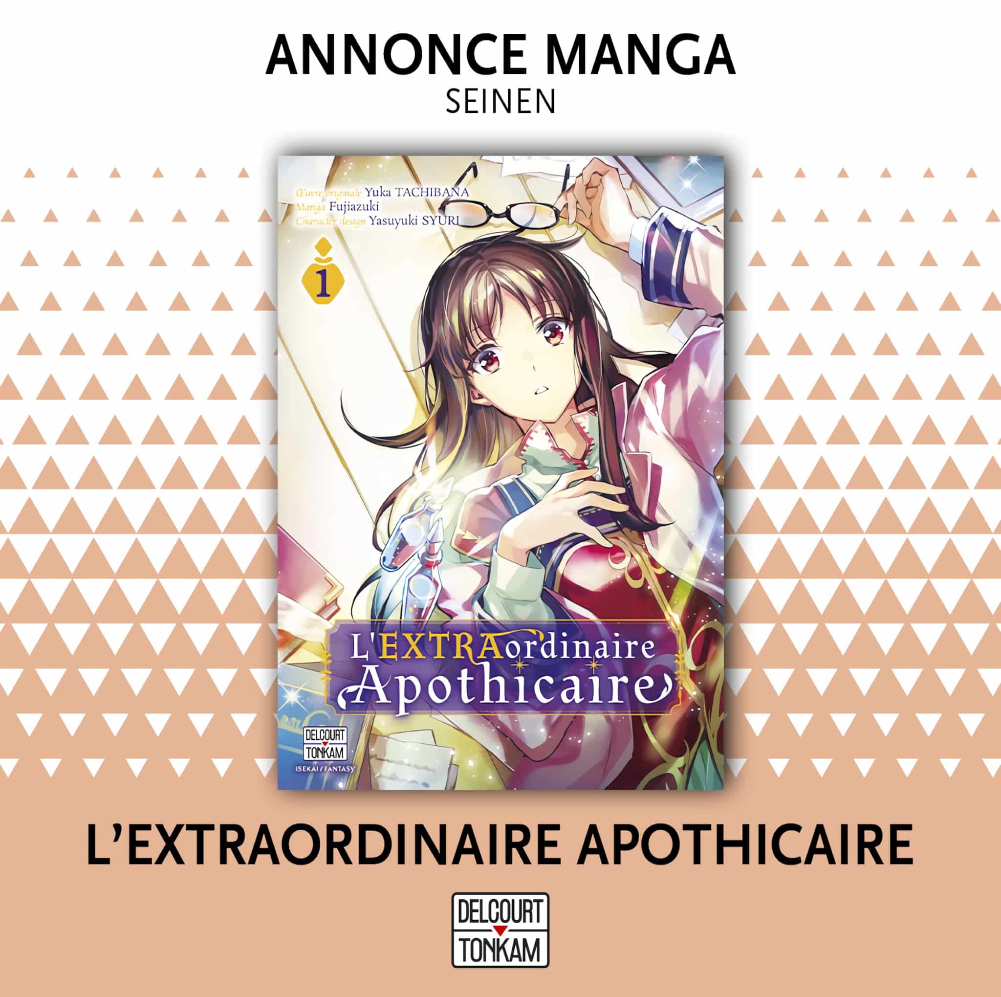 Annonce de la date de sortie du manga LEXTRAordinaire Apothicaire en France