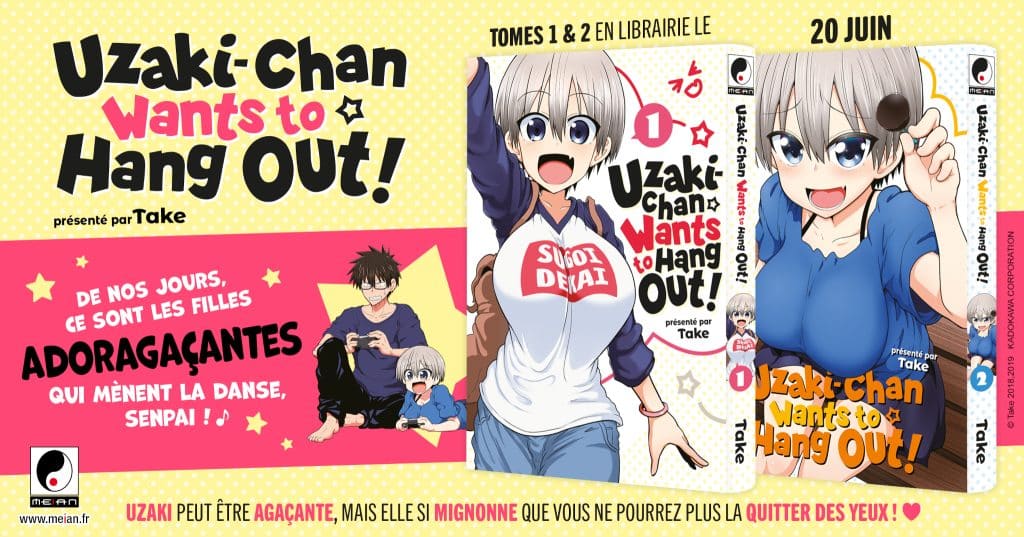Annonce de la date de sortie en France du manga Uzaki-chan wants to hang out