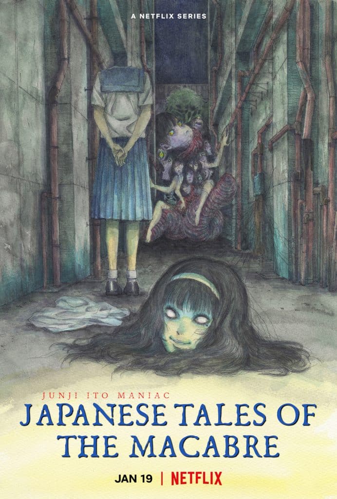 Affiche promotionnelle pour lanime netflix Junji Ito Maniac : Japanese Tales of the Macabre