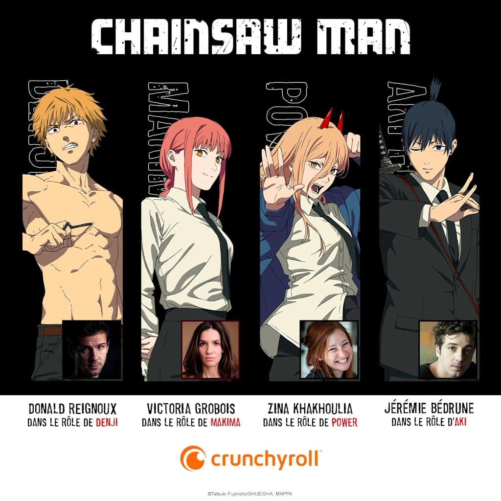 Annonce de la date de sortie de la VF pour lanime Chainsaw Man sur Crunchyroll