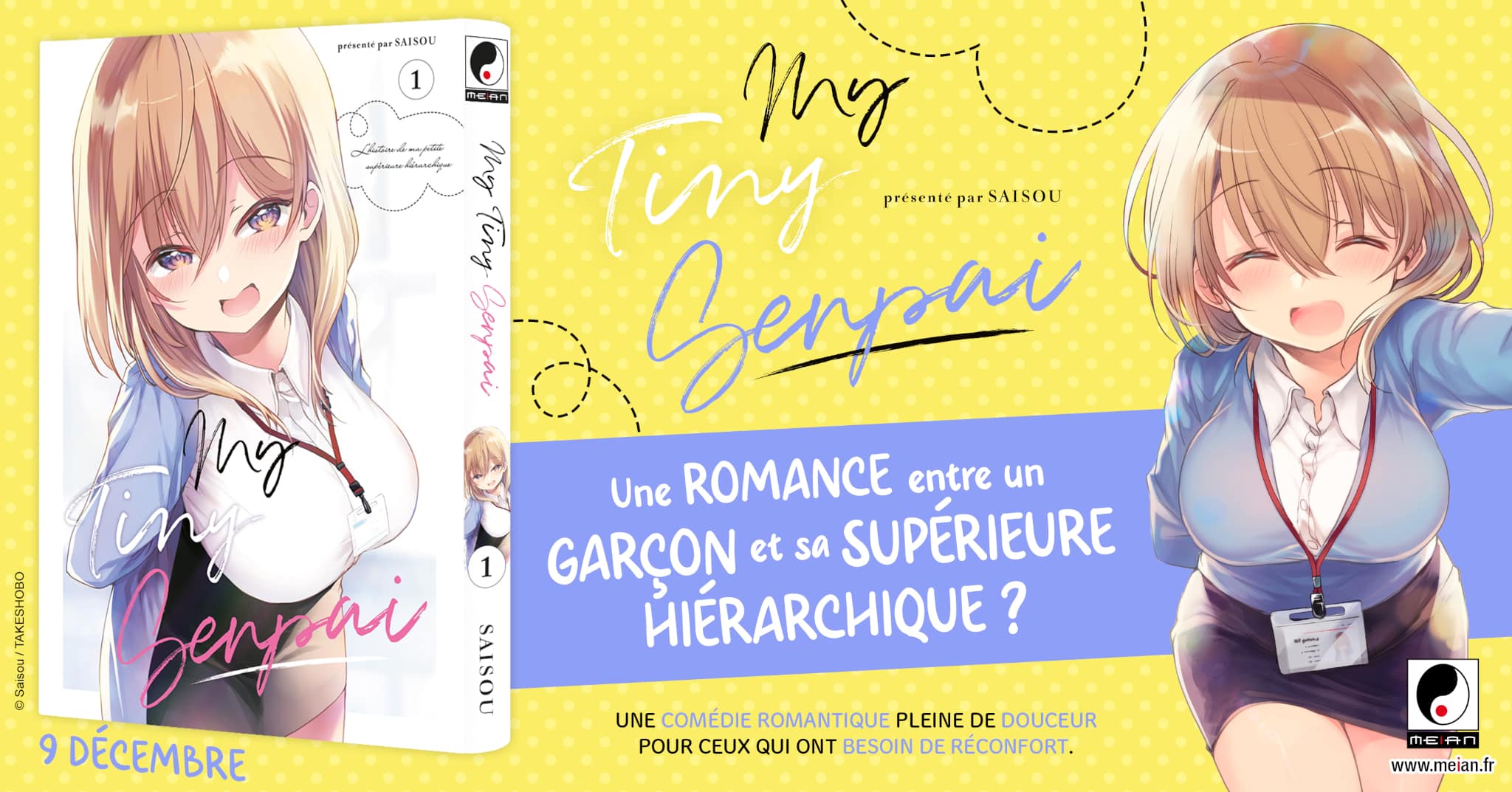 Annonce de la date de sortie en France du manga My Tiny Senpai