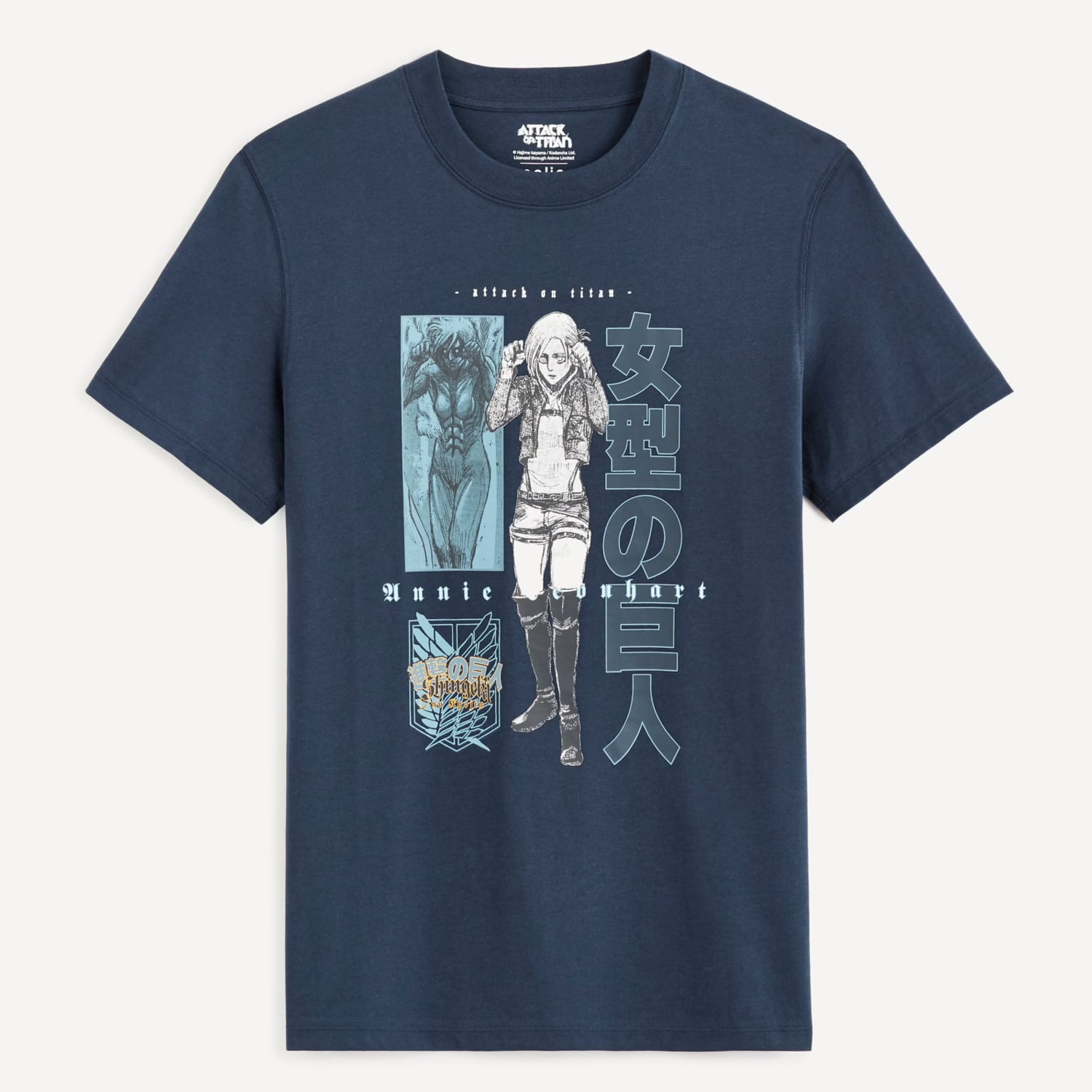 T-shirt celio Attaque des Titans avec design de Annie