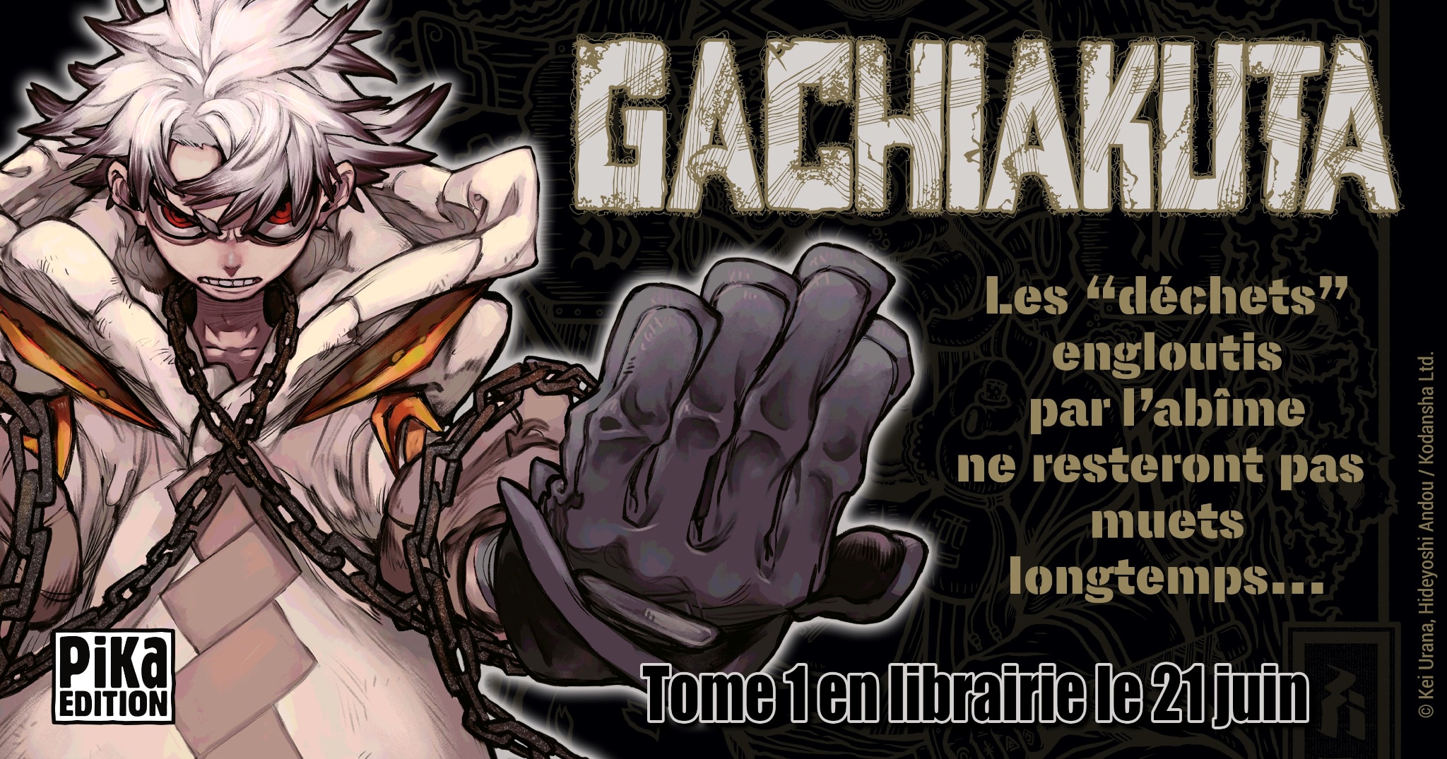 Annonce de la date de sortie en France du manga Gachiakuta aux éditions Pika