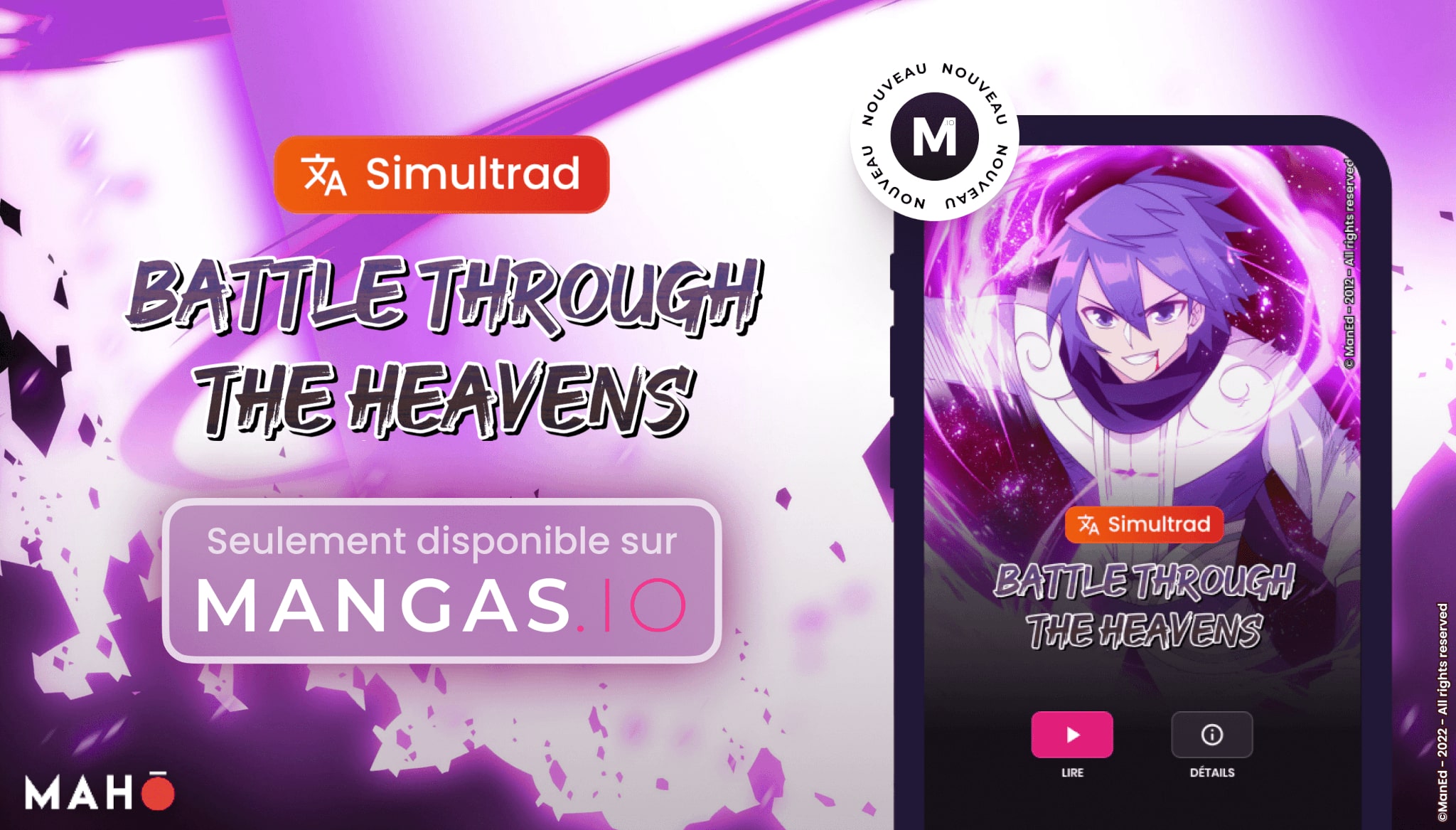 Annonce du manhua Battle Through the Heavens en simultrad sur mangas.io pour 2023