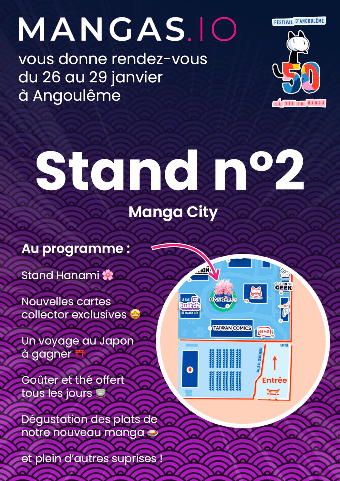 Annonce de la présence de mangas.io au festival d'Angoulême 2023