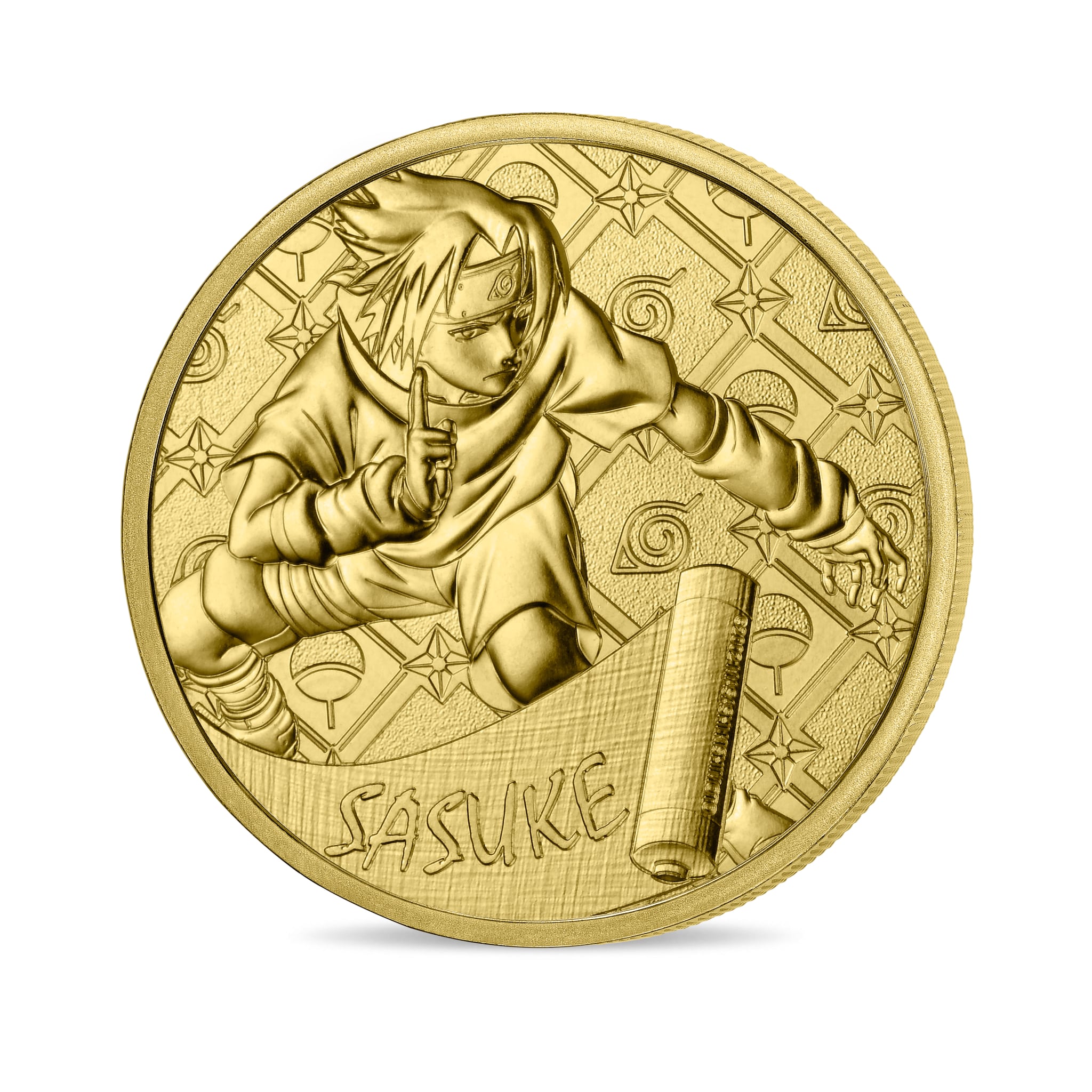 Mini-médaille Sasuke dans la collection Naruto à la Monnaie de Paris