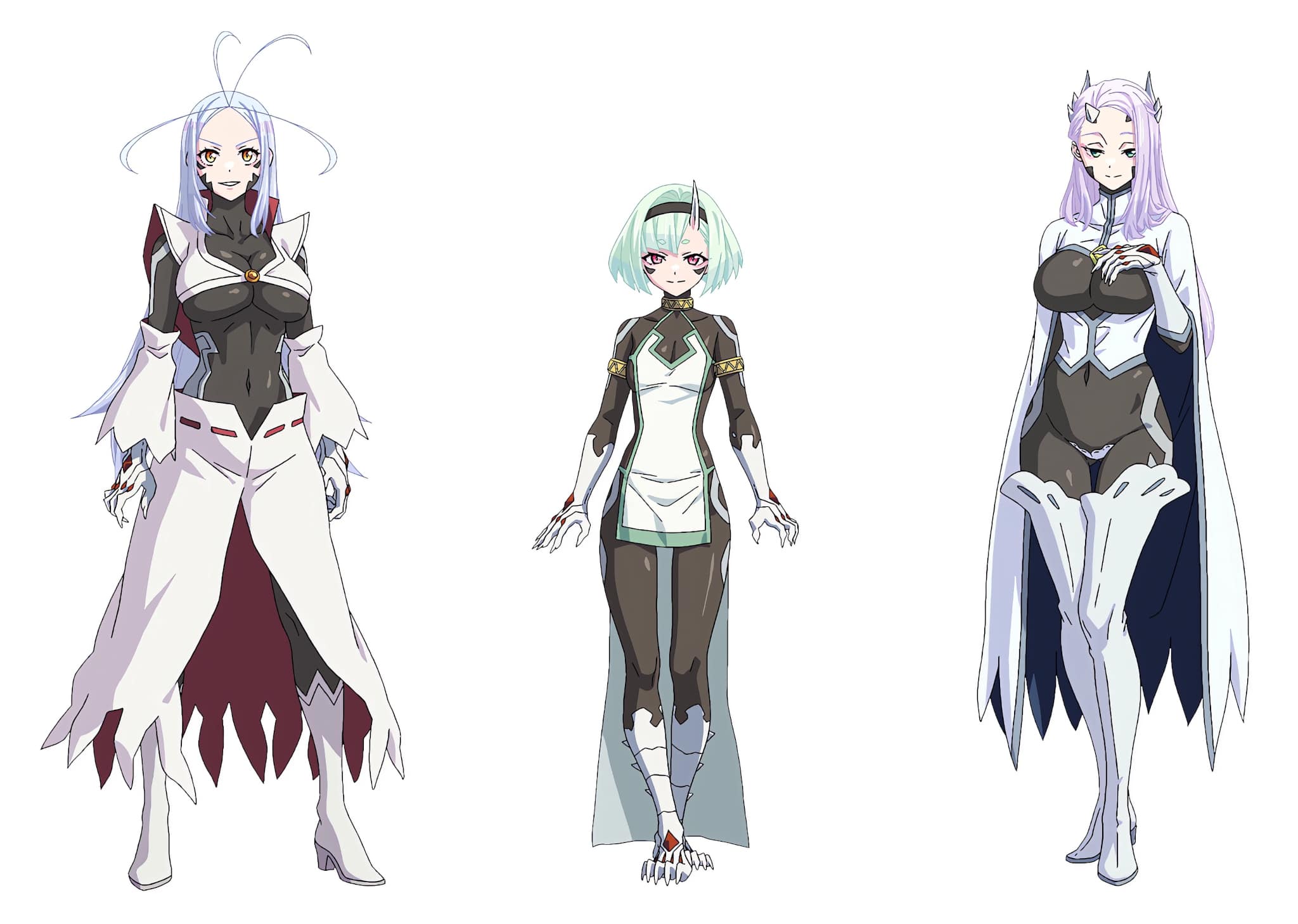 Character Design de Aoba, coco et Naon pour l'anime Demon Slave