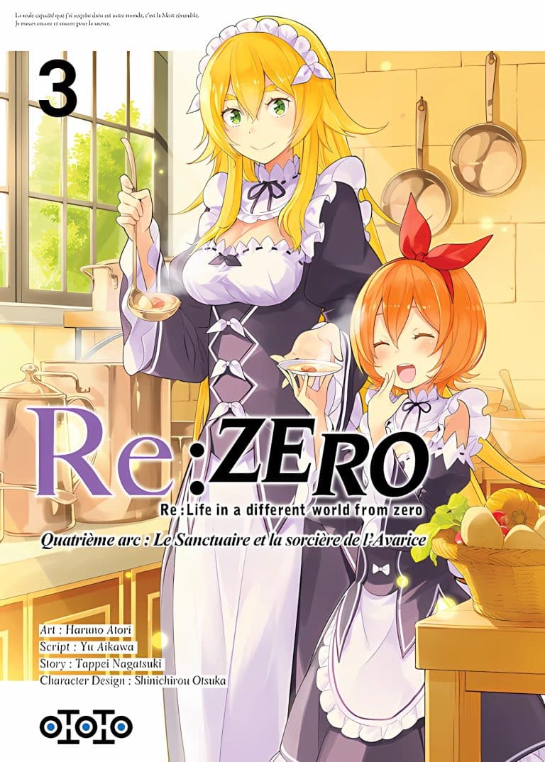 Tome 3 du manga Re:Zero arc 4