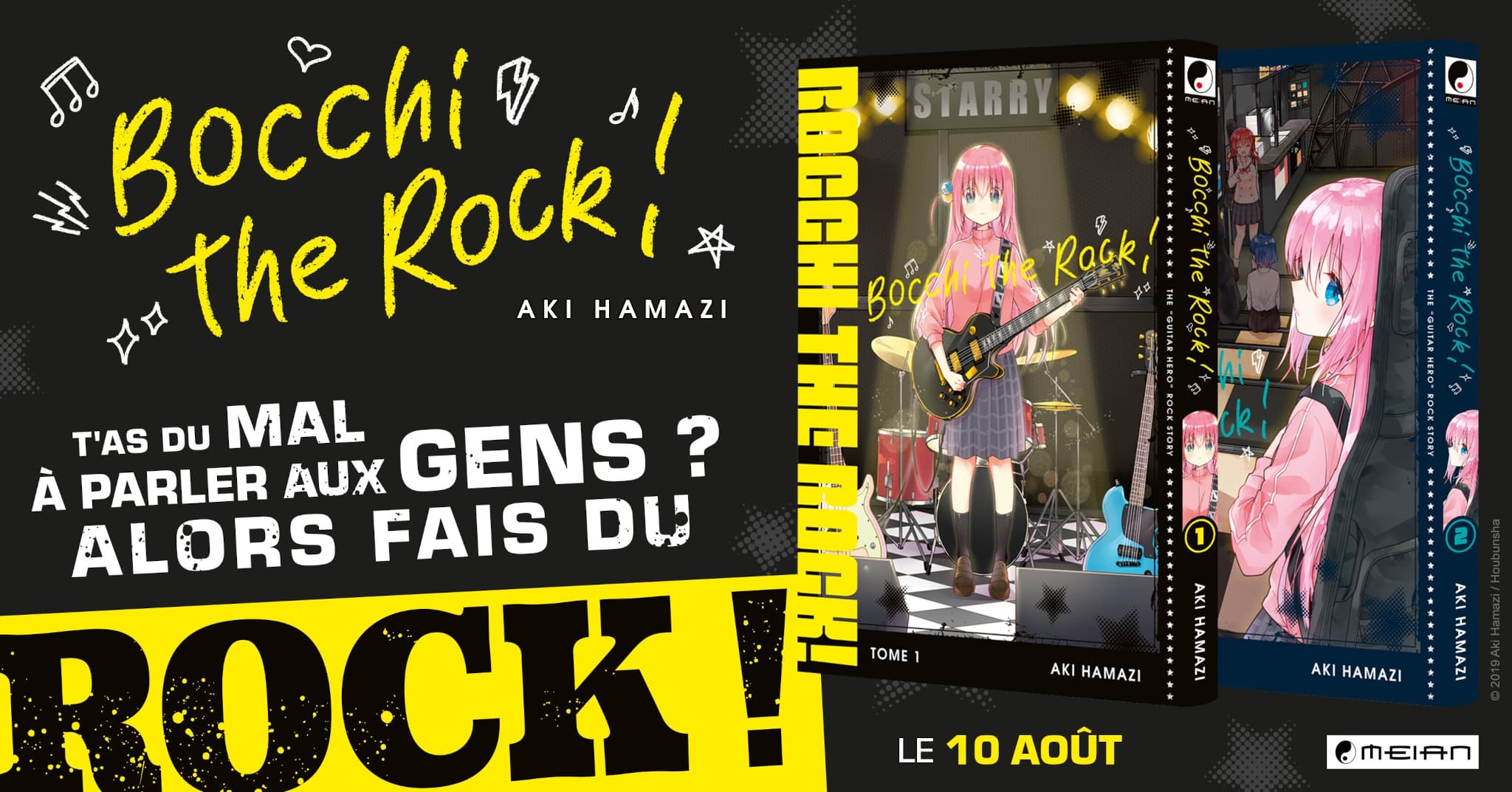 Annonce de la date de sortie en France du manga Bocchi the Rock aux éditions Meian