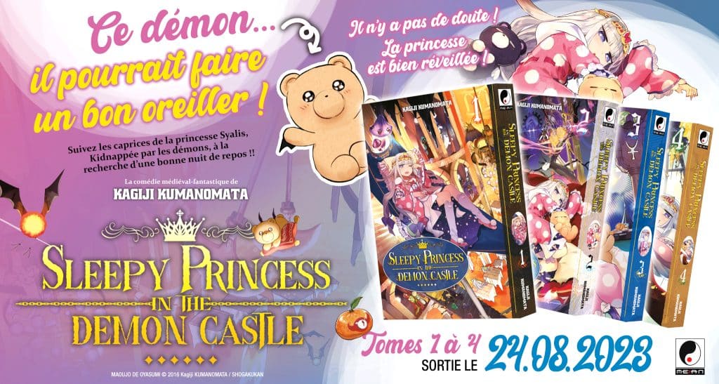 Annonce de la date de sortie en France du manga Sleepy Princess in the Demon Castle, aux éditions Meian