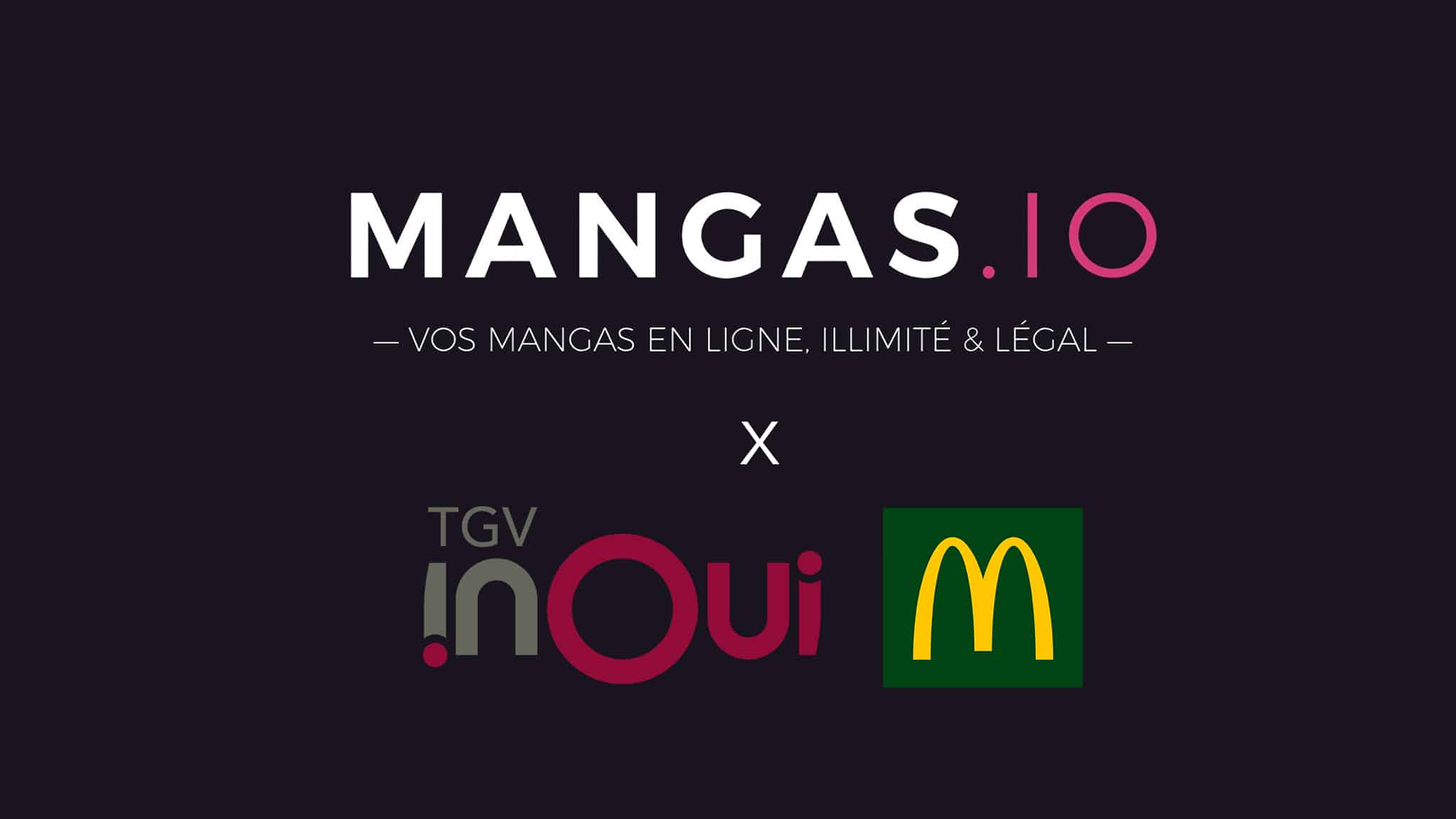 Annonce du partenariat entre Mangas.io et les marques TGV INOUI et McDonalds