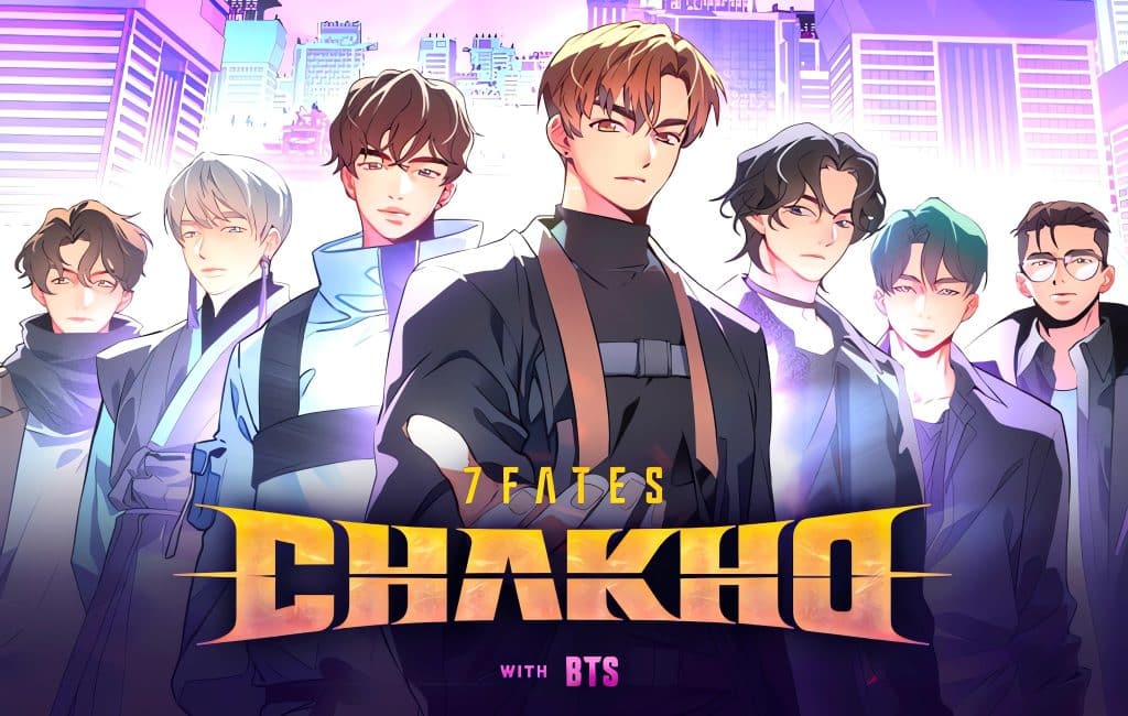 Annonce du webtoon 7Fates Chakho du groupe BTS au sein du label Neotoon des éditions Hugo Publishing