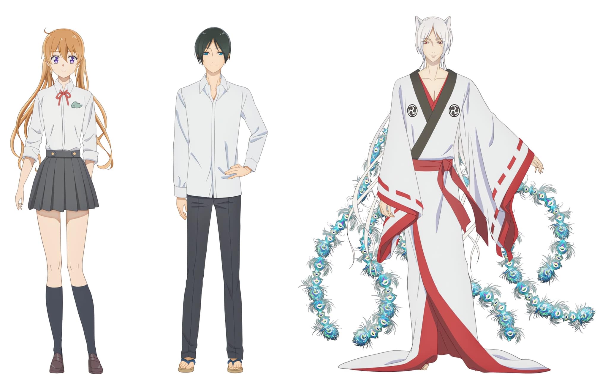 Character Design de Himari, Aoi et Nue pour l'anime The Demon Prince of Momochi House