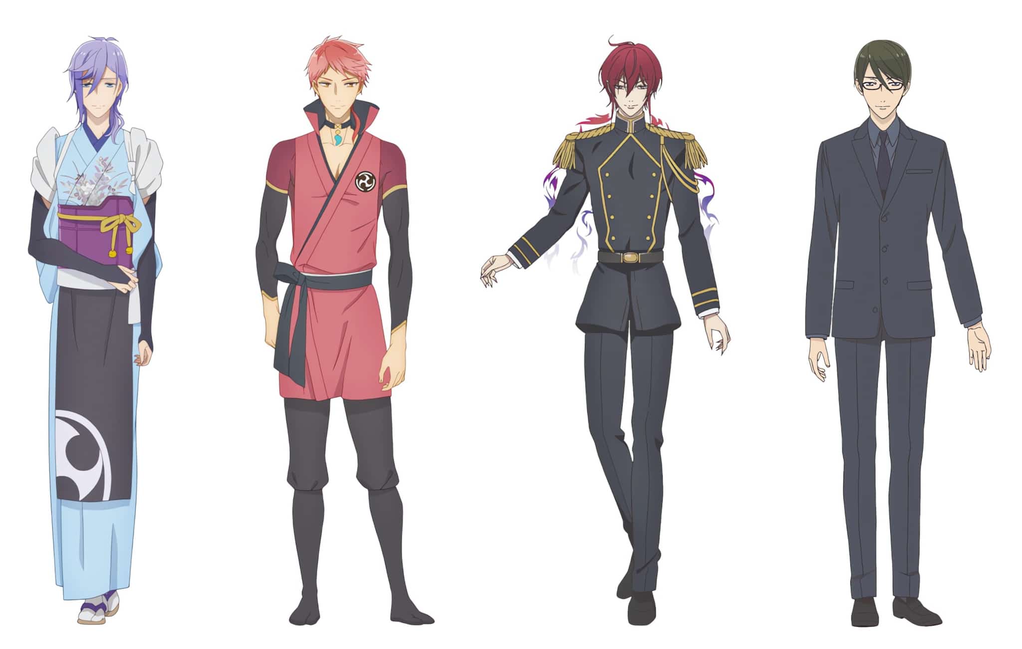 Character Design de Yukari, Ise, Kasha et Nachi pour l'anime The Demon Prince of Momochi House
