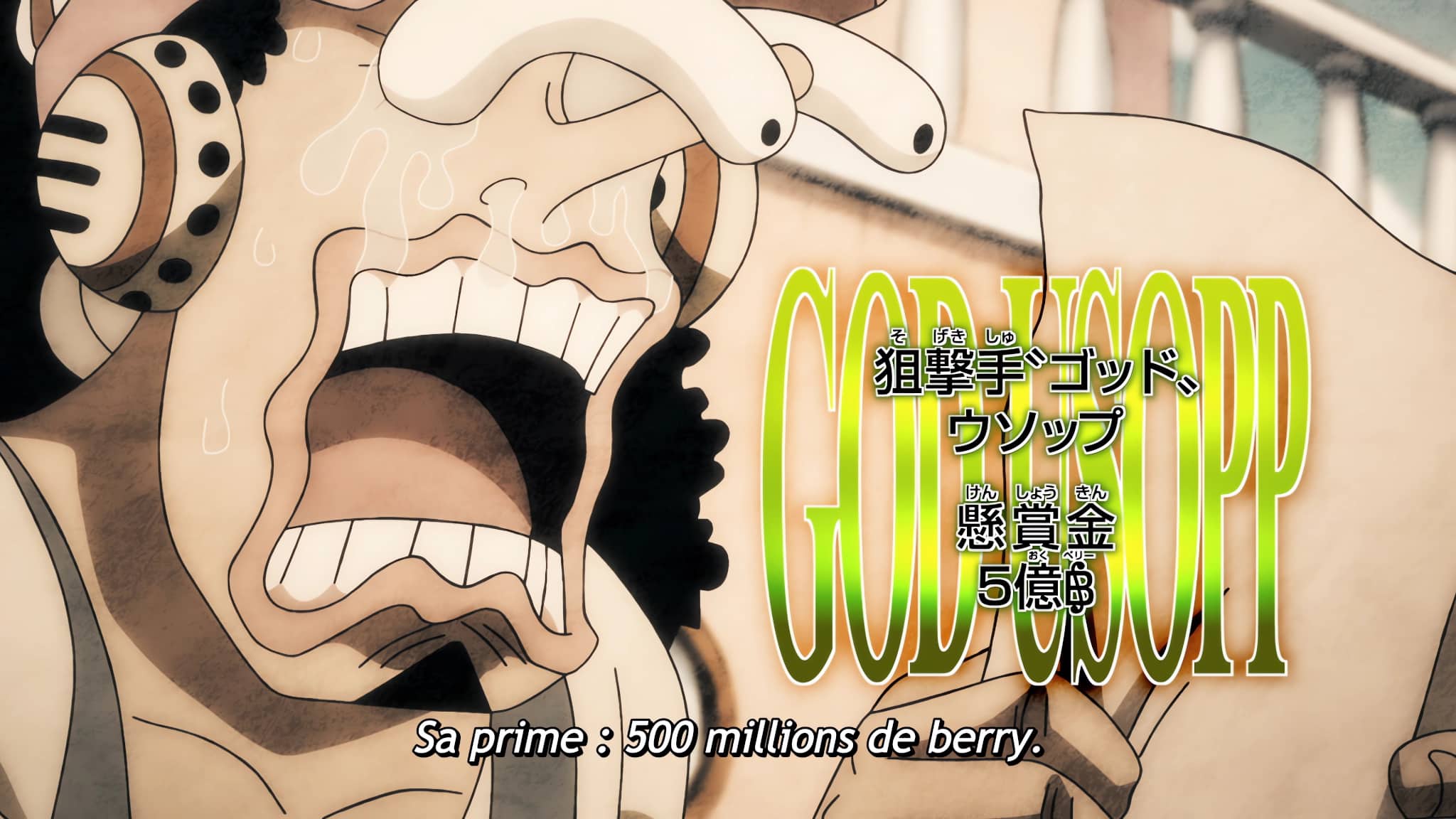 La prime de Usopp dans ONE PIECE après l'arc Wano Kuni : 500 Millions de Berrys