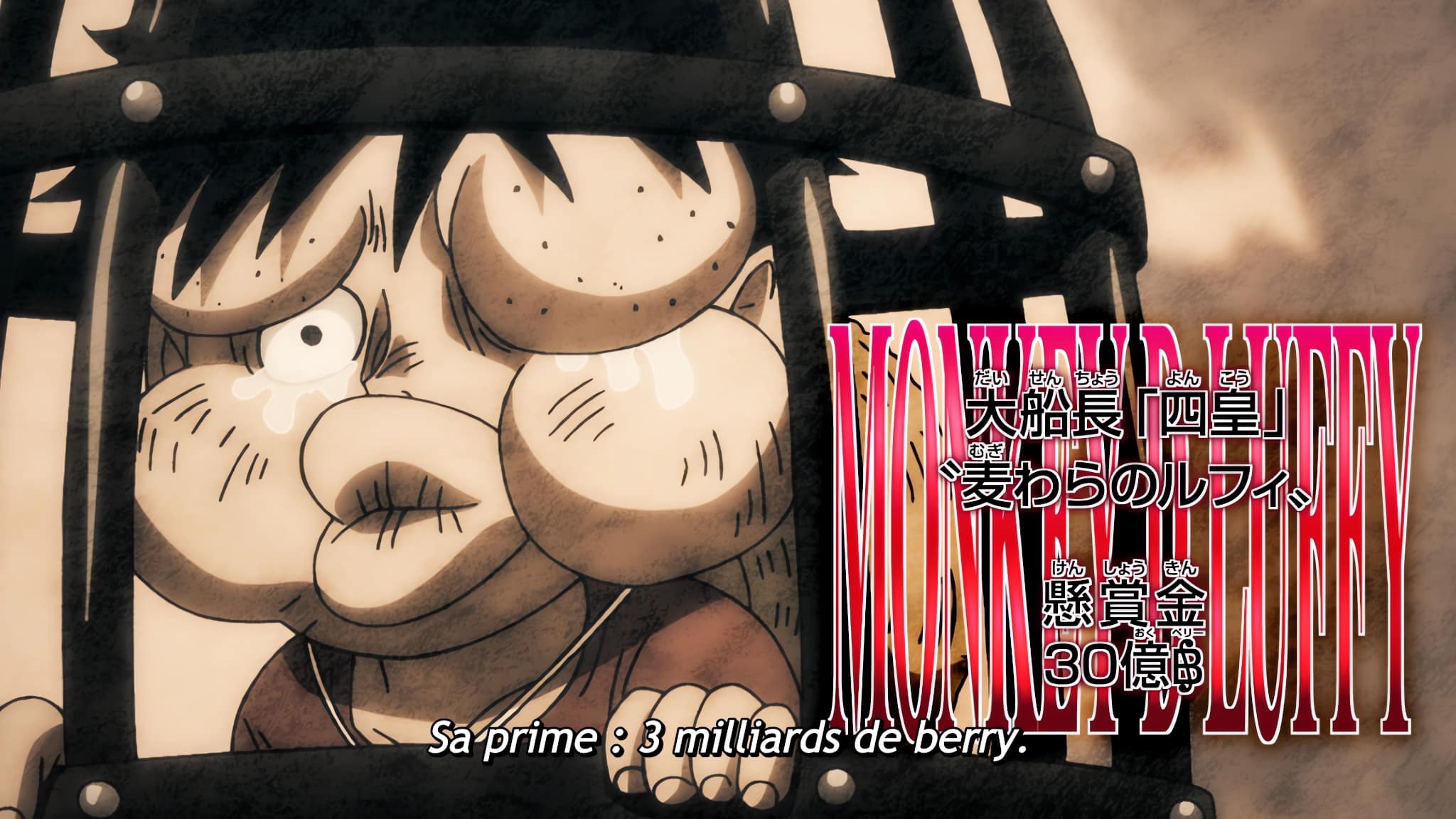 La prime de Luffy dans ONE PIECE après l'arc Wano Kuni : 3 Milliards de Berrys