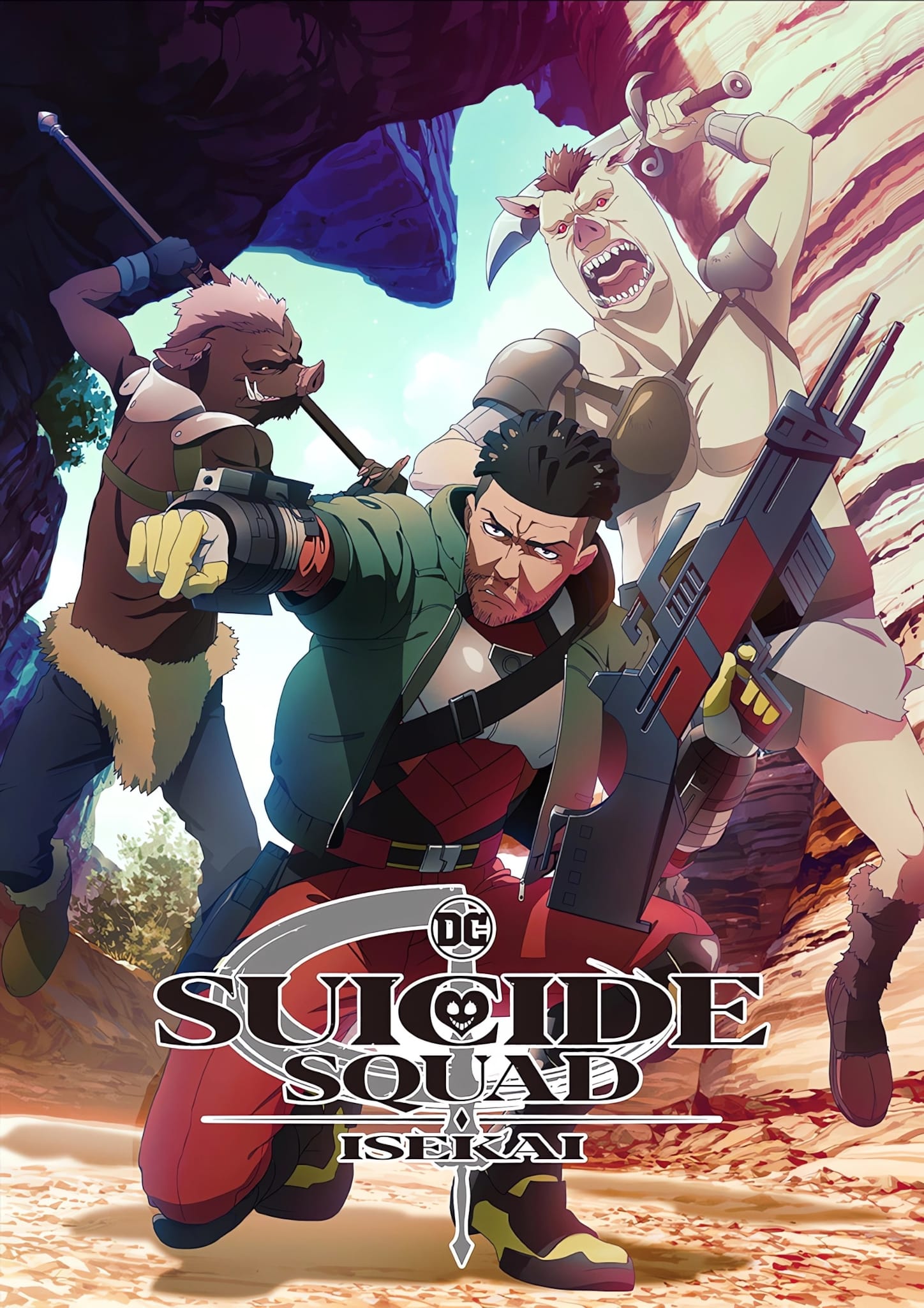 Visuel spécial Deadshot pour l'anime SUICIDE SQUAD ISEKAI
