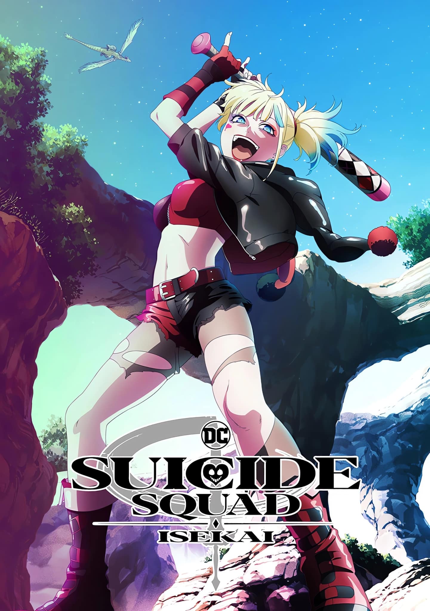 Visuel spécial Harley Quinn pour l'anime SUICIDE SQUAD ISEKAI