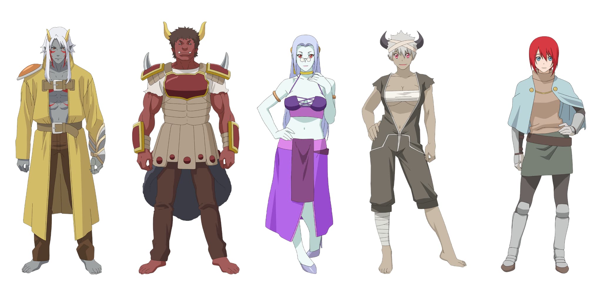 Character design de Gobrou, Gobkichi, Gobmi, Gobe et Redhead pour l'anime Re:Monster
