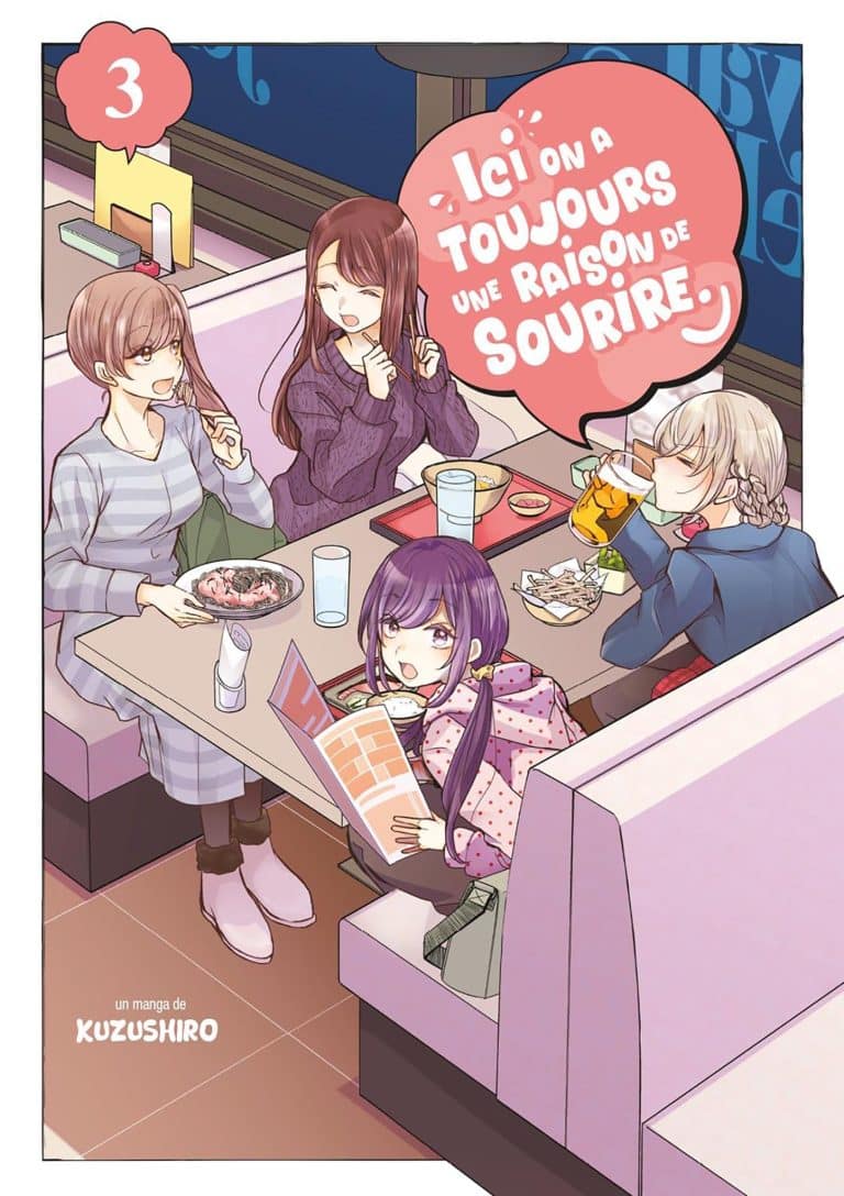 Tome 3 du manga Ici, on a toujours une raison de sourire.