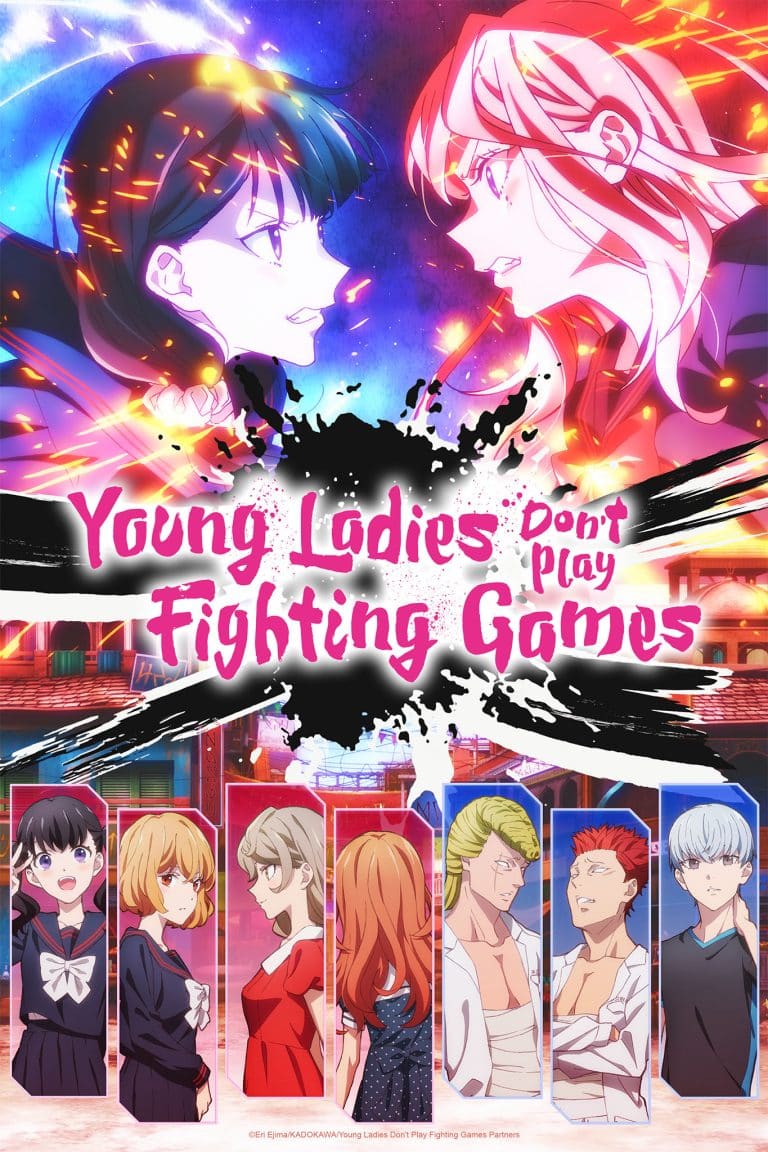 Deuxième visuel, version anglaise, de l'anime Young Ladies Don't Play Fighting Games.