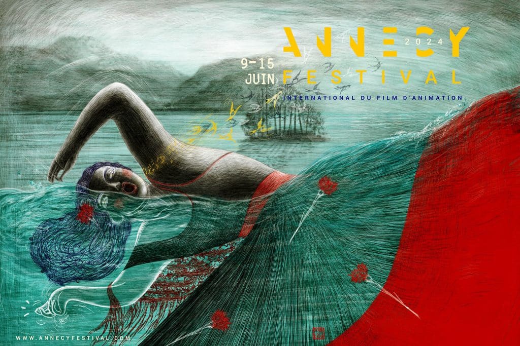 Affiche officielle du festival d'Annecy 2024.