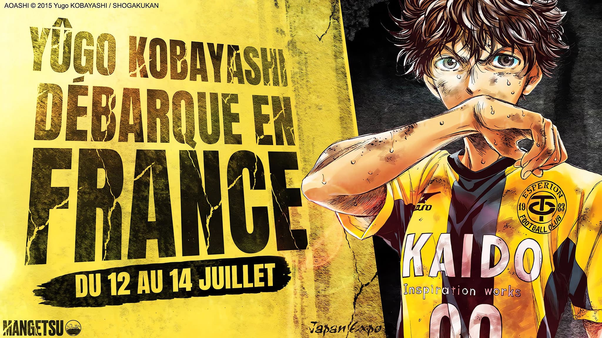 Annonce de la présence en France du mangaka Yugo Kobayashi lors de Japan Expo 2024 avec Mangetsu.