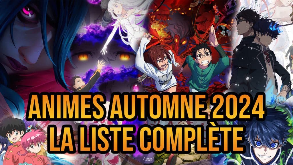 Liste complète des animes de l'automne 2024 sur Crunchyroll, ADN, Netflix et Disney+.