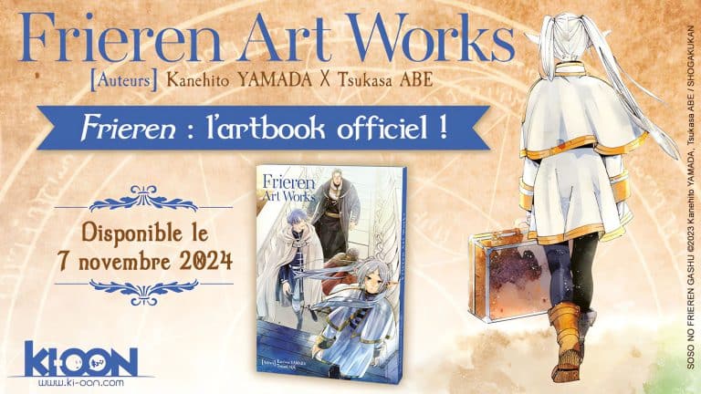 Annonce de la date de sortie en France de l'artbook Frieren Art Works aux éditions Ki-oon.