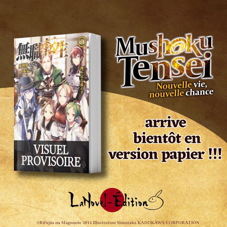 Annonce de la parution en France du light novel Mushoku Tensei aux éditions Lanovel.