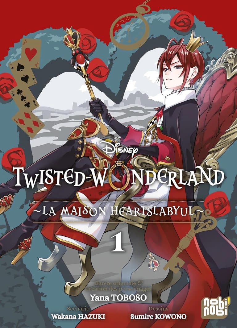 Tome 1 du manga Disney Twisted-Wonderland : La Maison Heartslabyul.